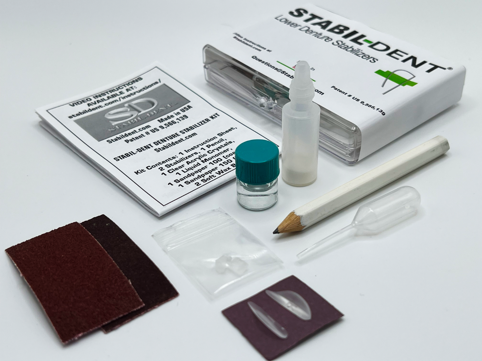 Lower Denture Stabilizers DIY Kit-Affordable Denture Stabilization