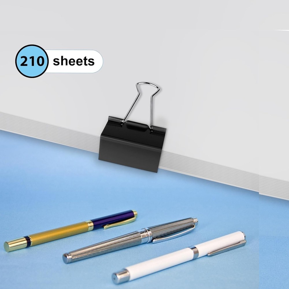 Jumbo Binder Clips 2 inch, 144 Pcs, Rust-Resistant