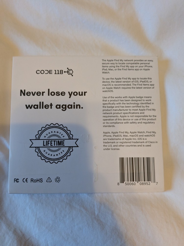 Code 118 Tracking Card