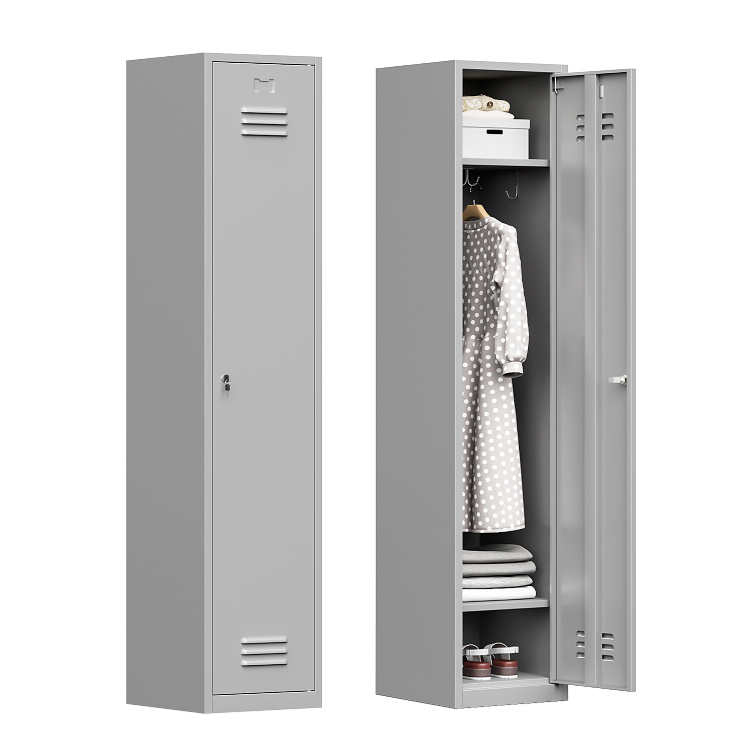 Metal Locker Lockable Storage Cabinet for Office School Use