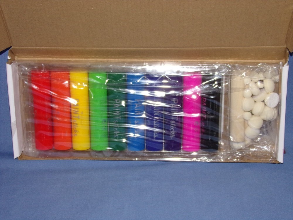 Diamond Press Paint Sticks Primary Colors Assorted Daubers & Instructions  New
