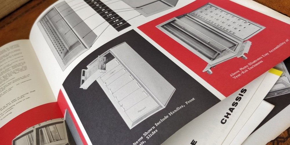 1950s Vent RaK Inc ~ Catalog / Data Sheets ~ Electronic Enclosures Storage