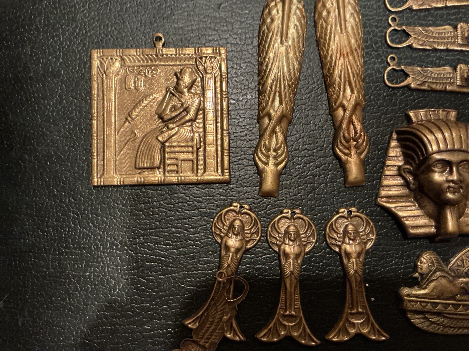 Lot Of Brass Stampings, Egyptian Themed