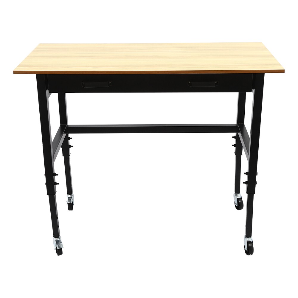 Mobile Workbench, Work Bench for Garage Office Home, Height Adjustable Workbench