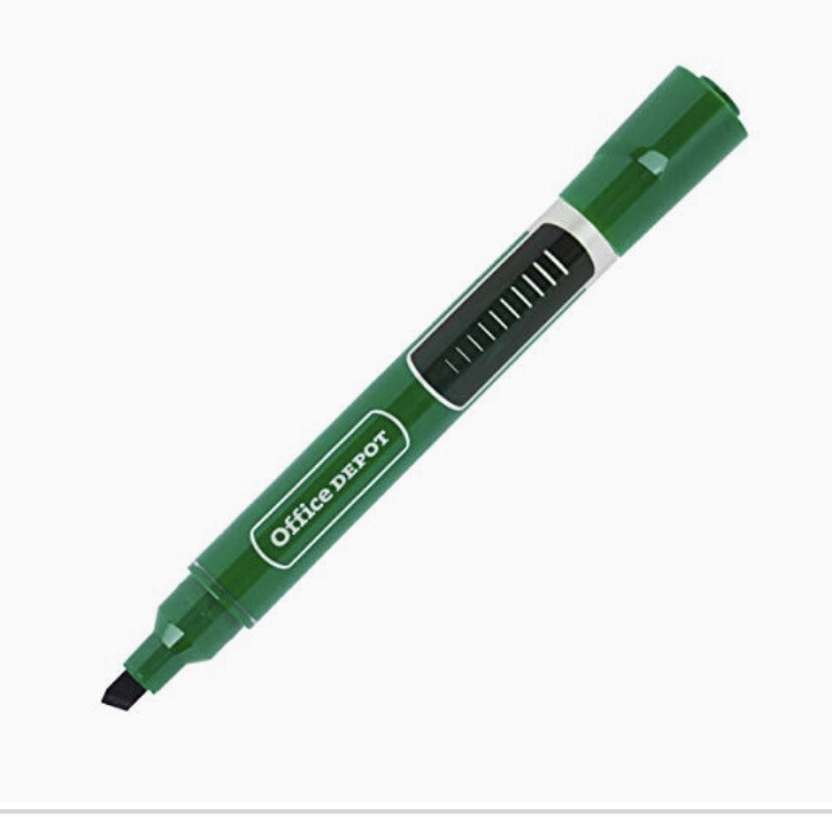 Office Depot Liquid Permanent Markers. Multi/Edge Tinsel Tip. 6ct.