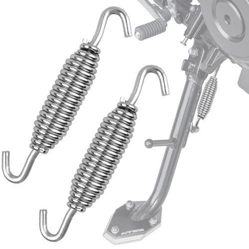2 Pack Kickstand Spring, OEM 49725-07 Replacement, Motorcycle 2PCS-Silver