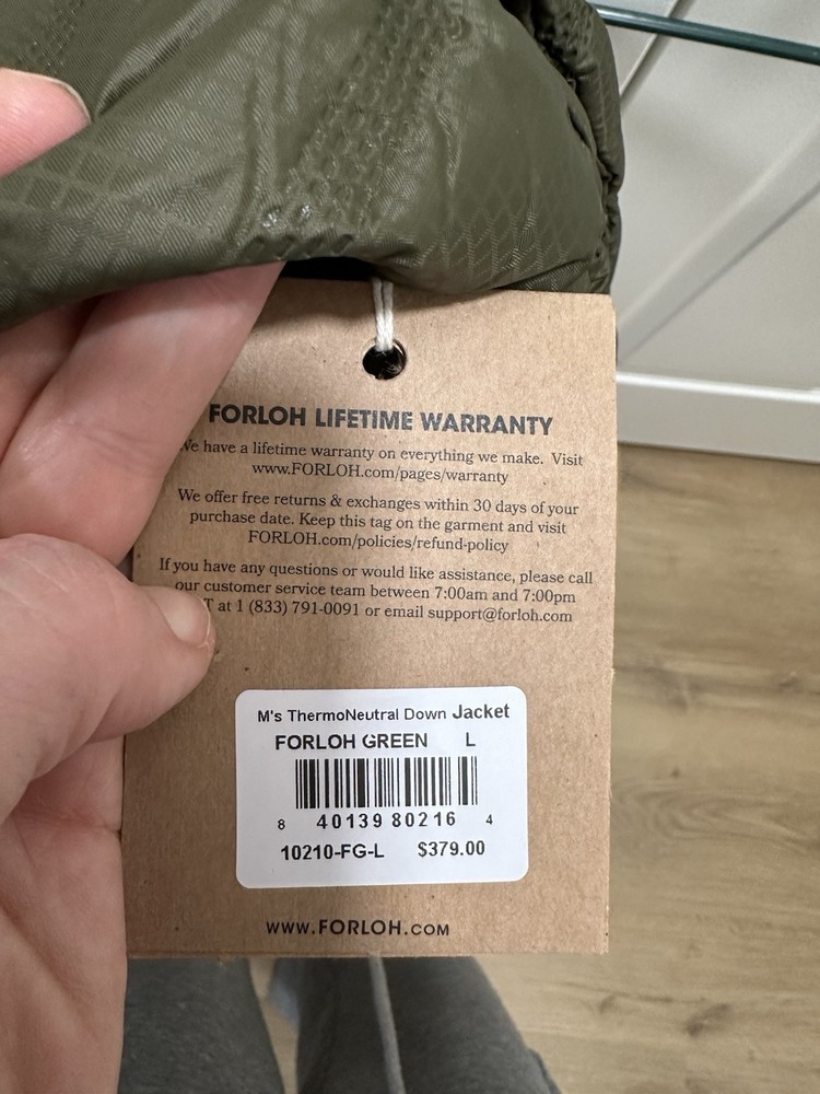 Forloh ThermoNeutral Down Jacket- Large
