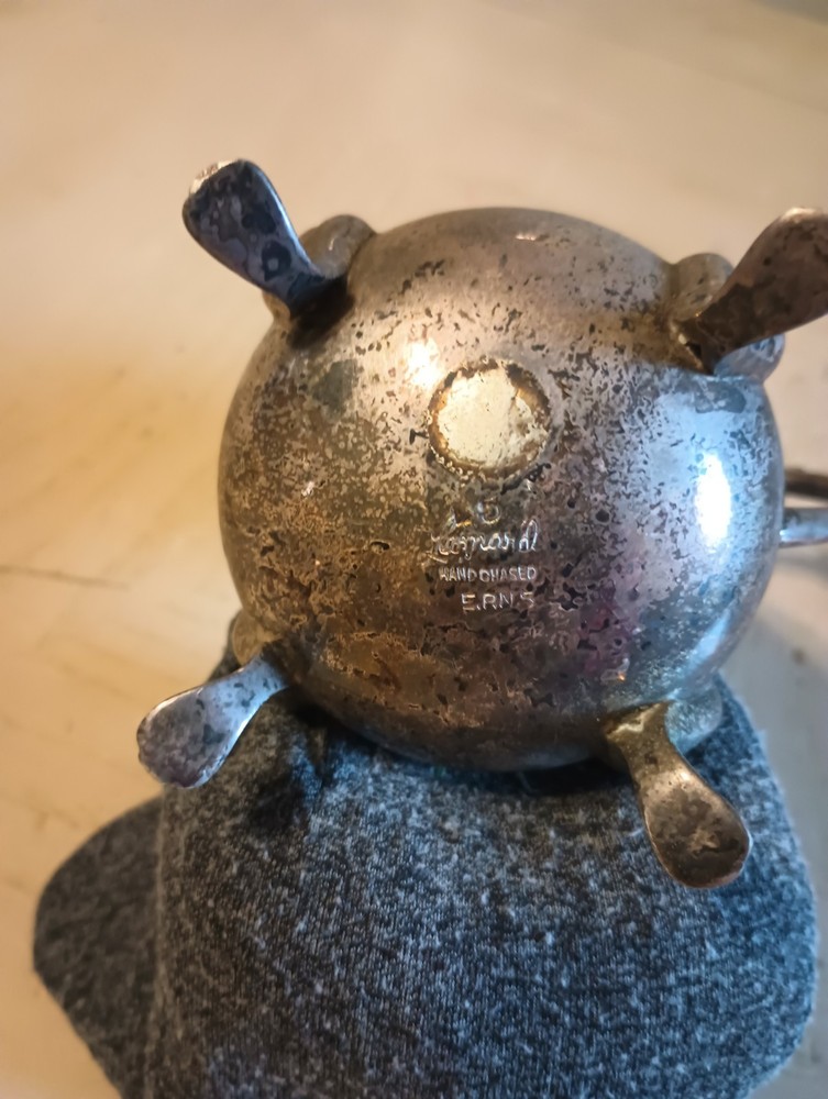 Leonard Etched Silver Plated Footed Creamer Milk Kitchen Accessory