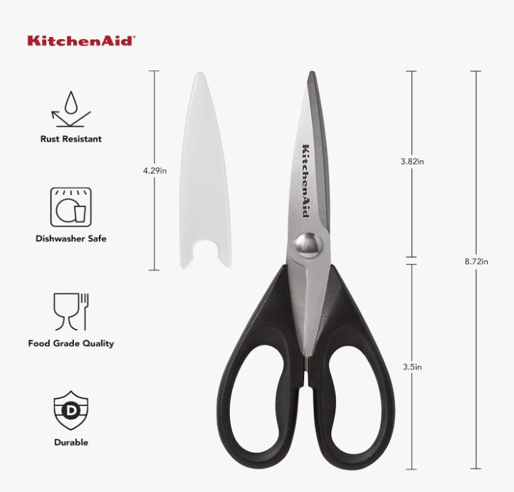 KitchenAid All Purpose Kitchen Shears with Protective Sheath Durable Stainless
