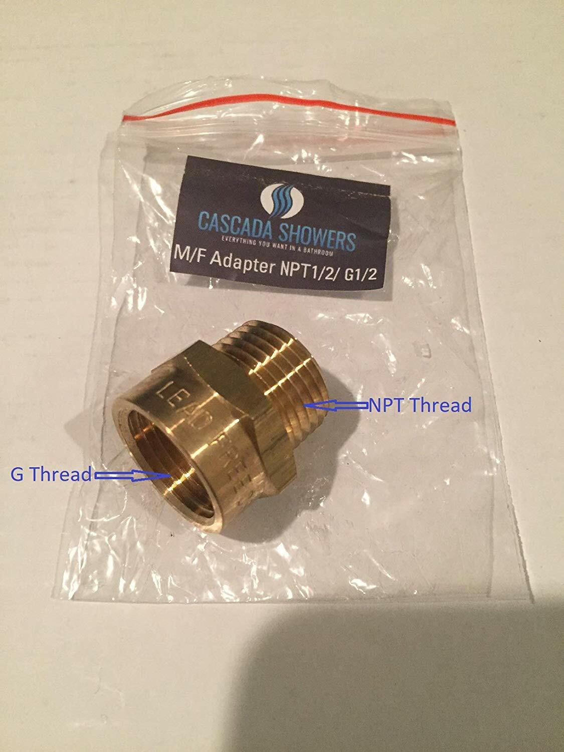 G Thread (Metric BSPP) Female to NPT Thread Male Pipe Fitting Adapter