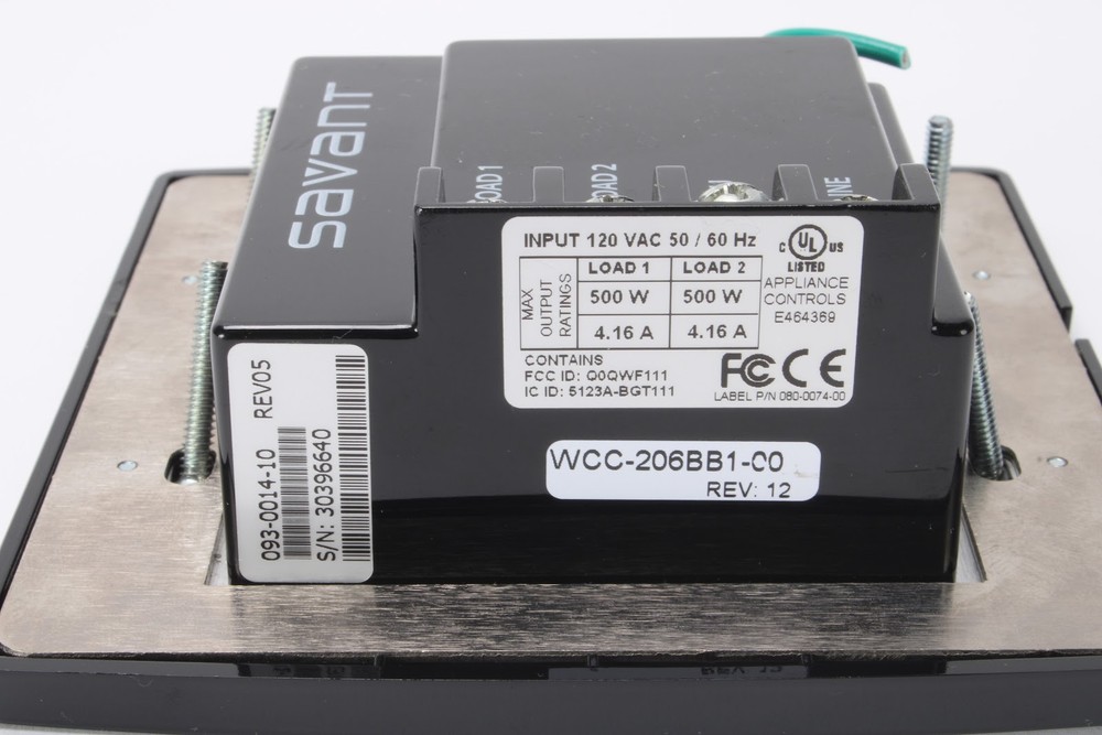 Savant WCC-206BB1-00 Wireless Circa Controller