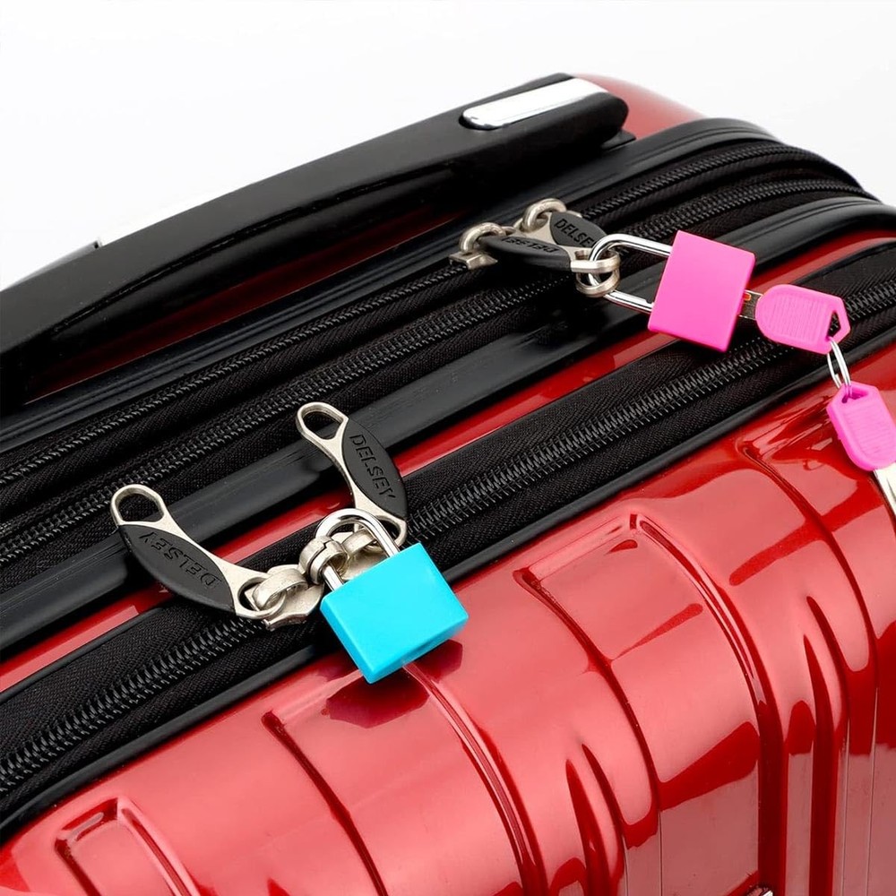 2 Pcs Small Locks with Keys,Multicolor Mini Key Locks, PlasticCovered Copper ...