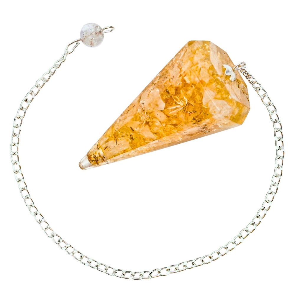 Citrine Onyx Orgone Crystal Pendulums