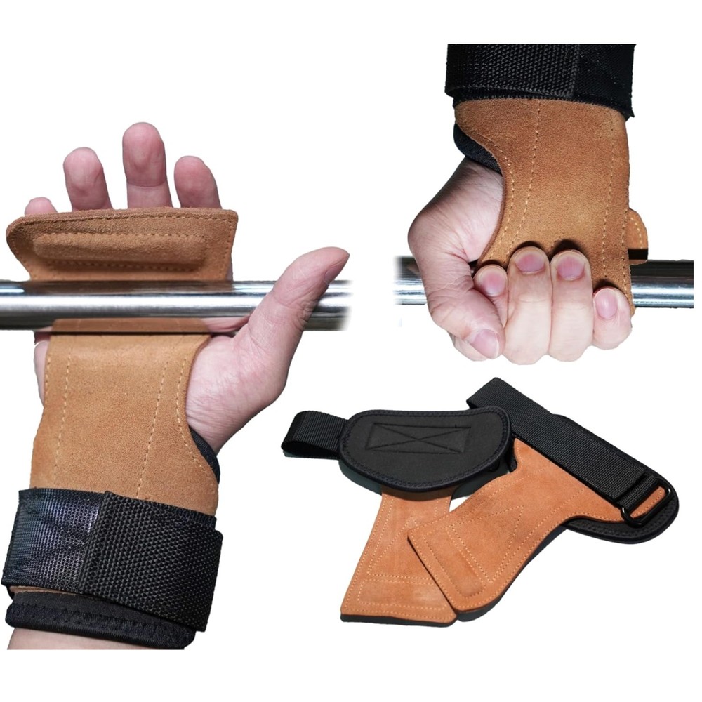 Double-Layer Leather Lifting Straps - Men & Women