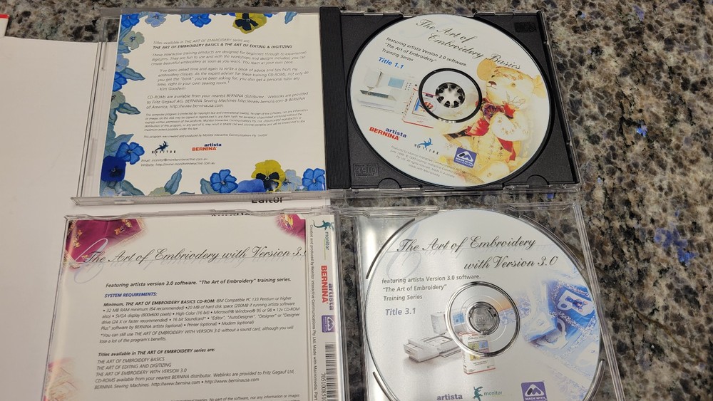 Bernina Embroidery Software 3 Installation Replacement CD PLUS