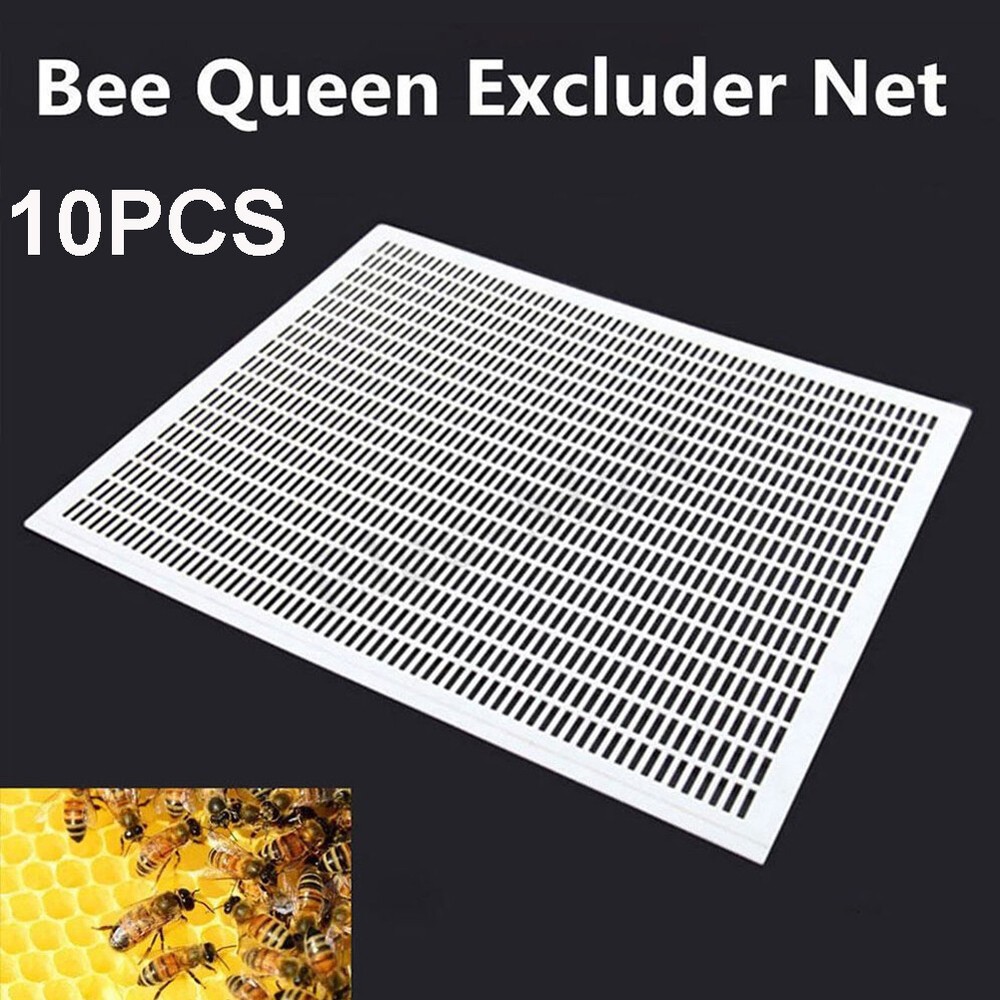 10Pack 10 Frame Plastic Queen Bee Excluder,Trapping Net Grid beekeeping Tool Kit
