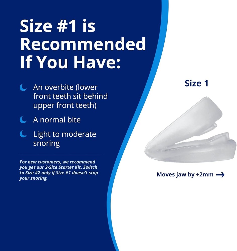 Snore Solution Mouthpiece - Single Refill, Clear