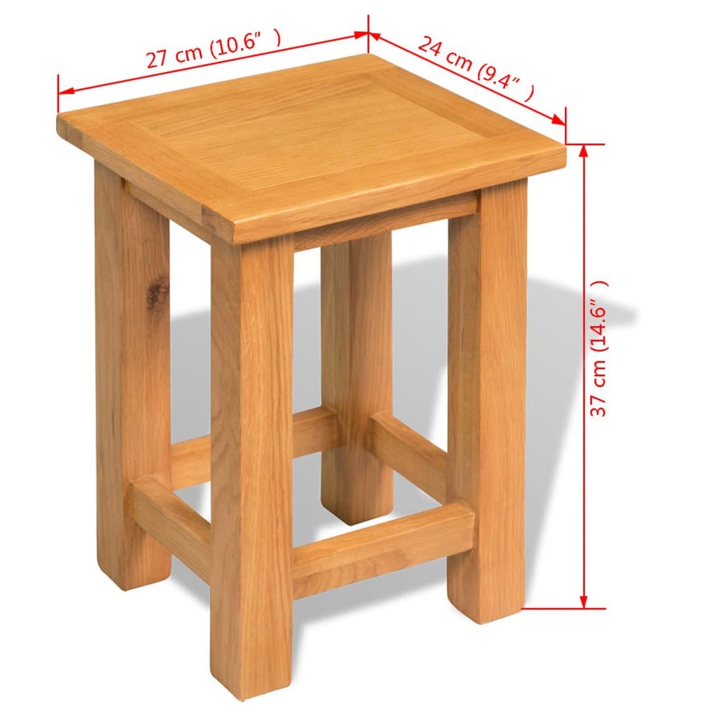 End Table Wooden Console Table Side Table Nightstand Solid Oak Wood vidaXL