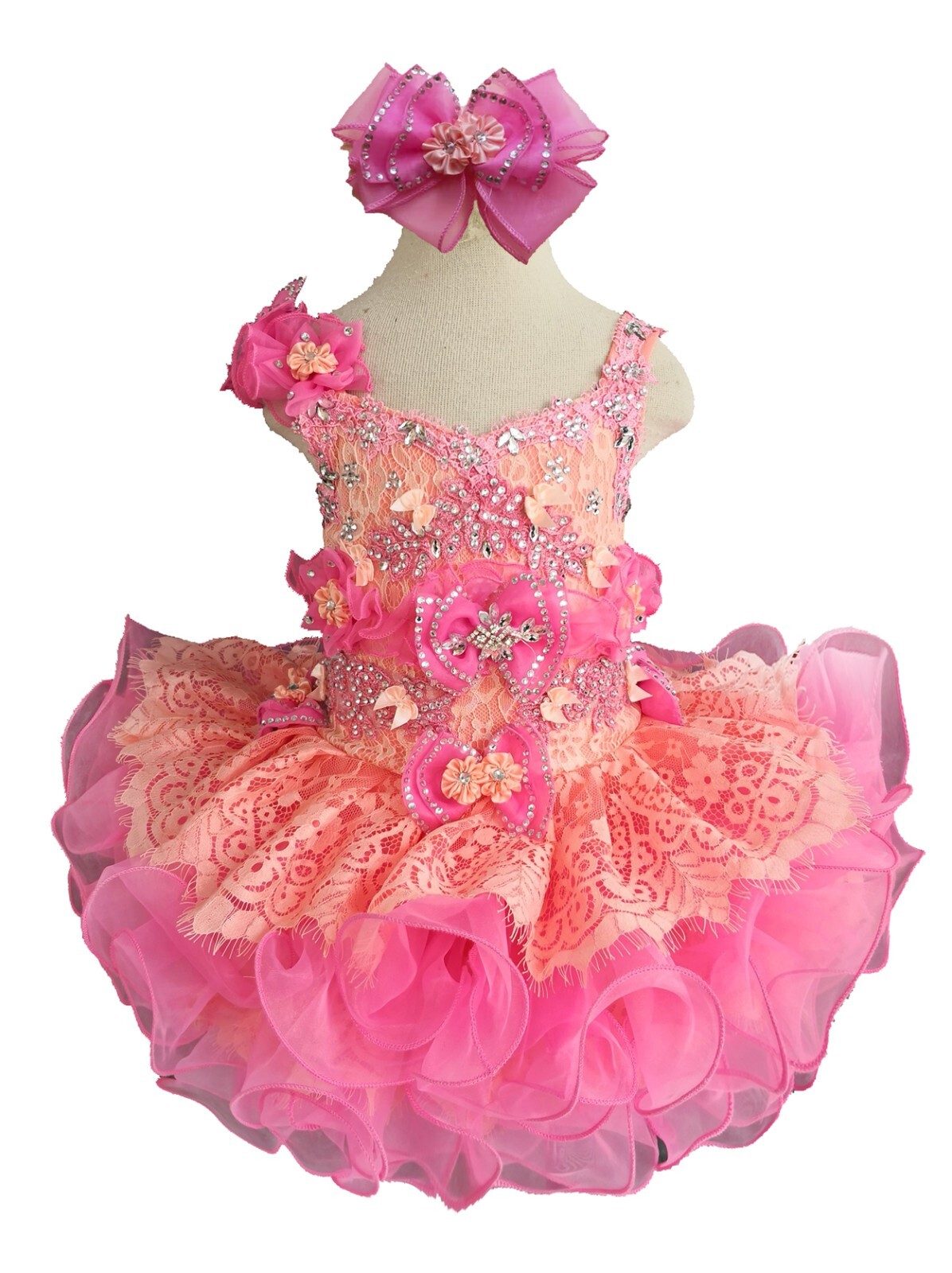 Jenniferwu Flower Baby Girl Lace Dress Toddler Tulle Sleeveless Bow Princess