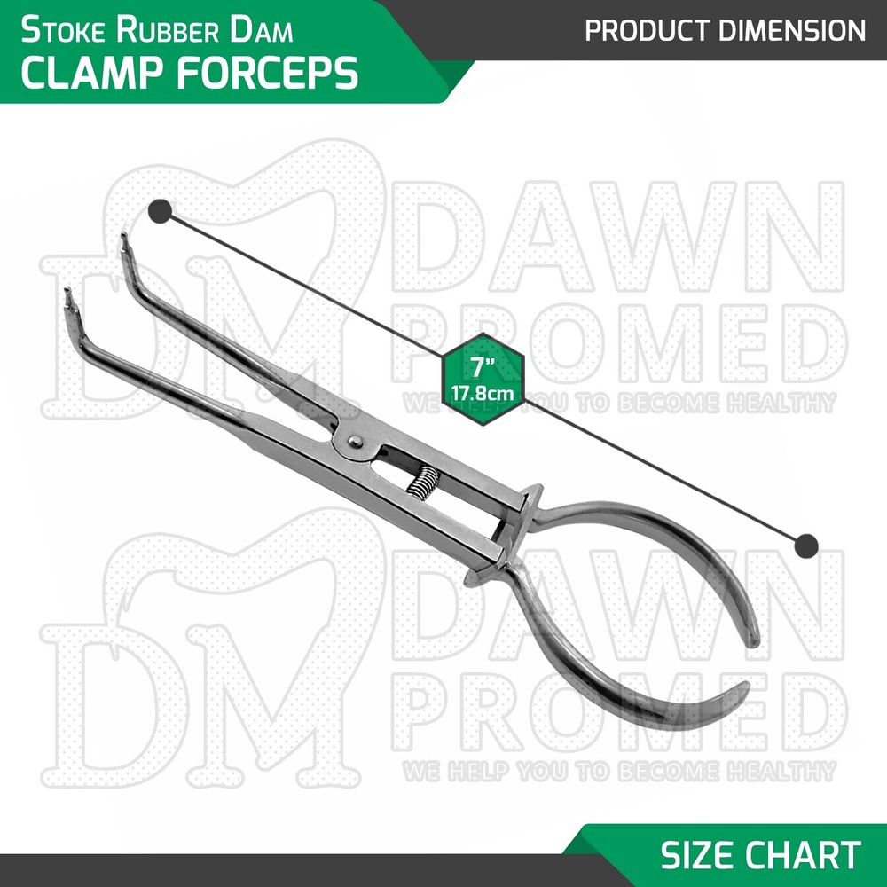 4 Pcs Basic Dental Rubber Dam Ainsworth Punch Stoke Clamp Forceps & Frames Set