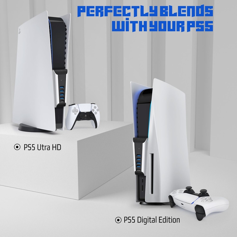 USB Hub for PS5 Console - High-Speed USB Port Extender for PS5 Accessories
