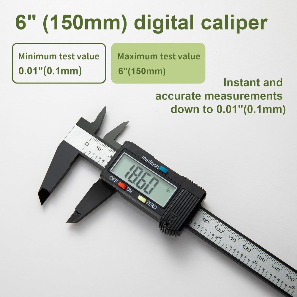 6 Inch Digital Caliper Measuring Tool Micrometer
