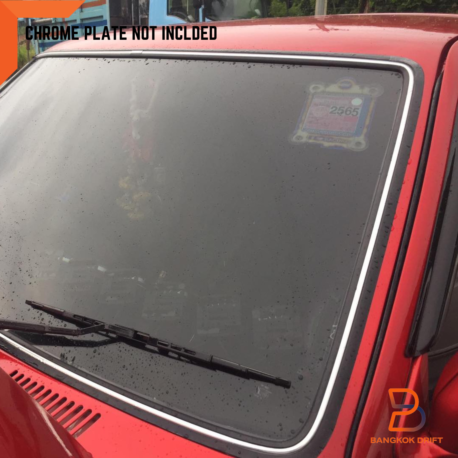 Front Window Gasket Rubber Seal Fit Toyota Pickup 89-96 w/ Moulding Slot Chrome