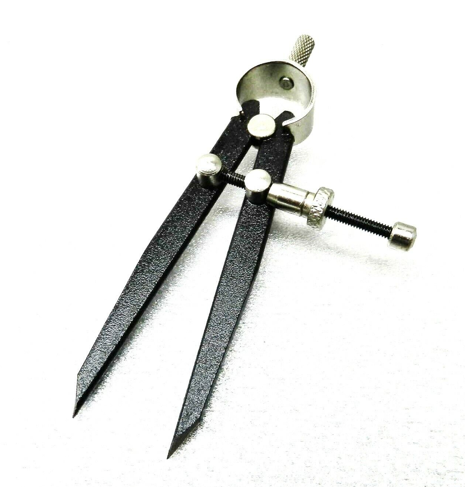 Dividers Flat Leg Compass Divider Tool 4" Spring Gauge Measuring Design Layout