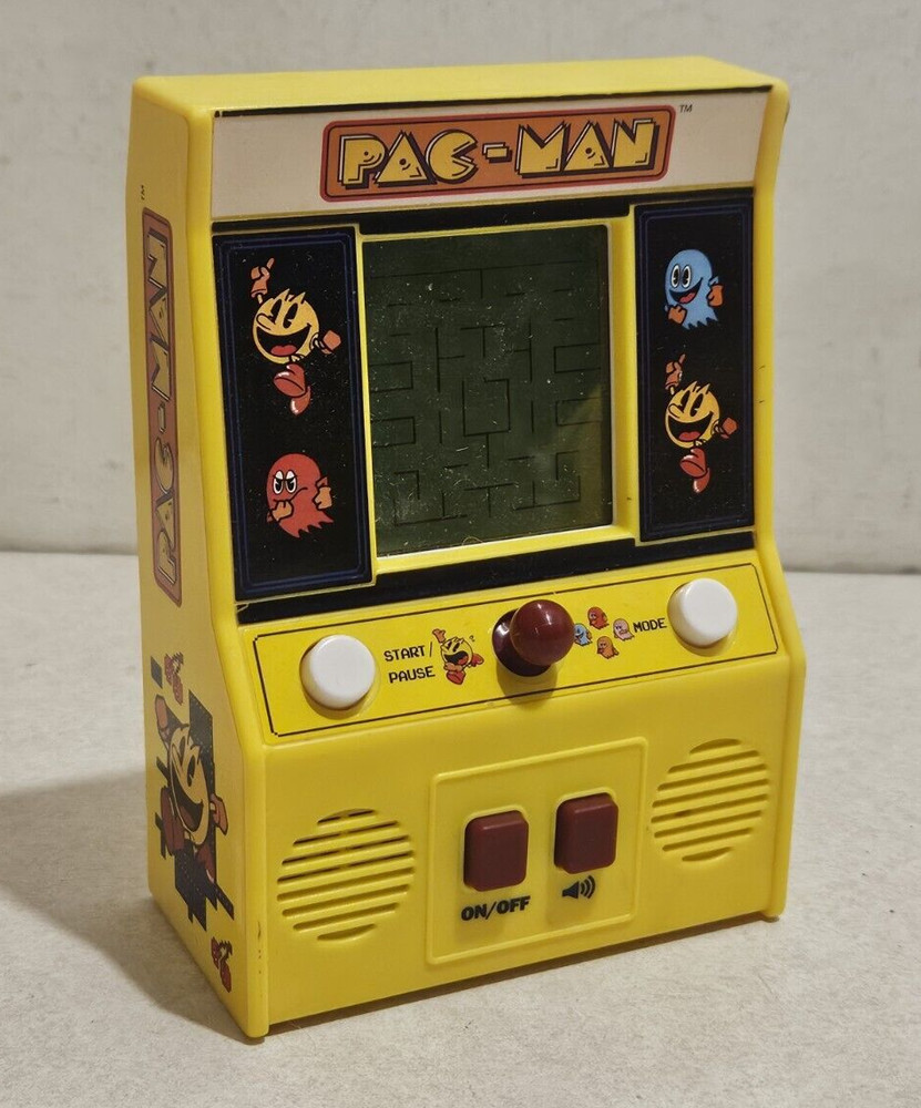 Basic Fun Pac-Man Video Arcade Game Mini Handheld Game Bandai Namco TESTED
