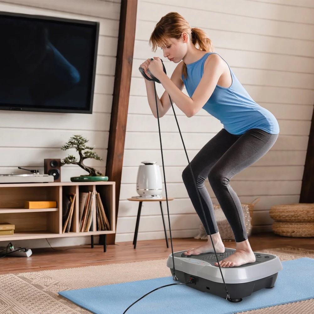 Vibration Plate Exercise Machine with Resistance Bands & Remote Control