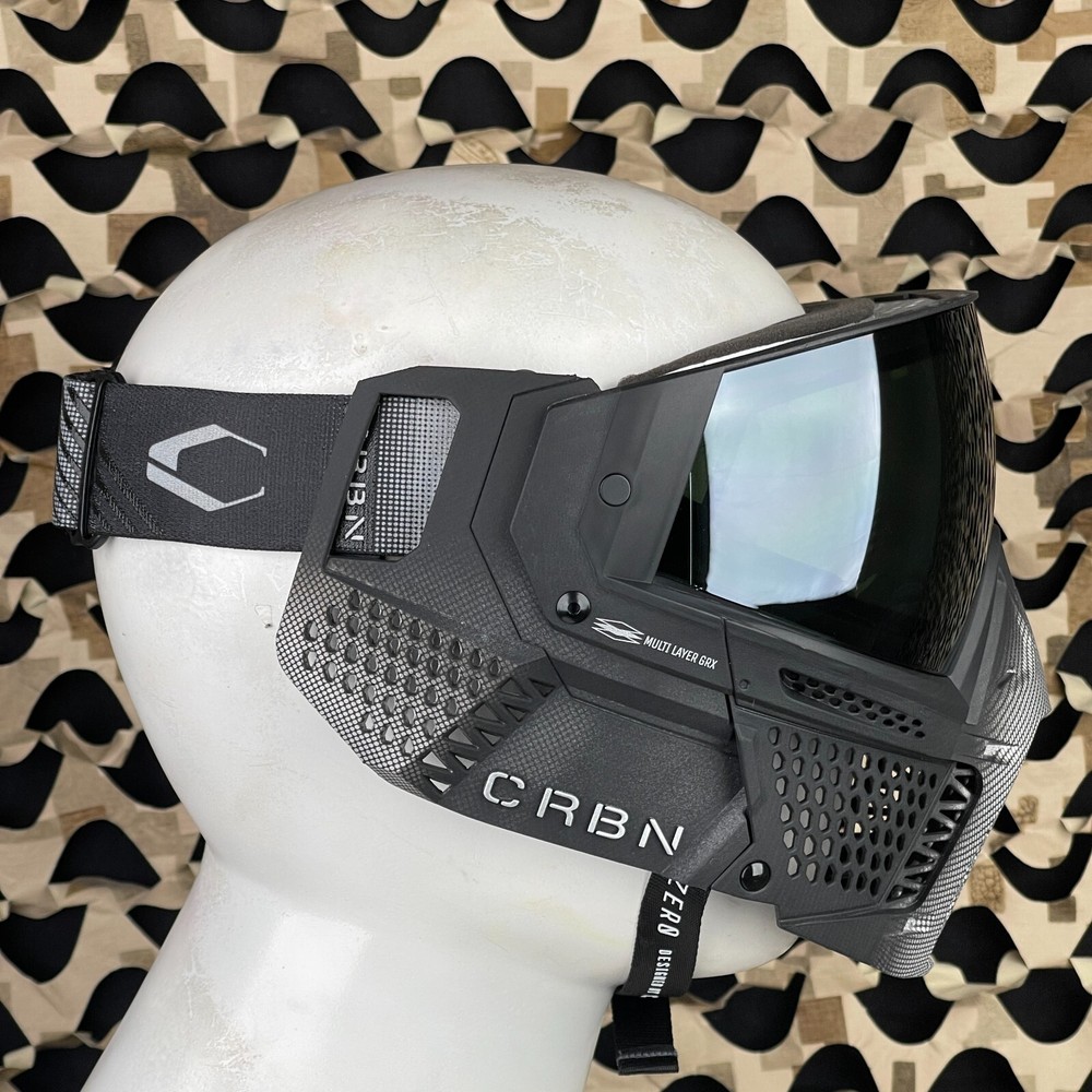 NEW Carbon CRBN Zero GRX Paintball Mask (Less Coverage) - Halftone Silver