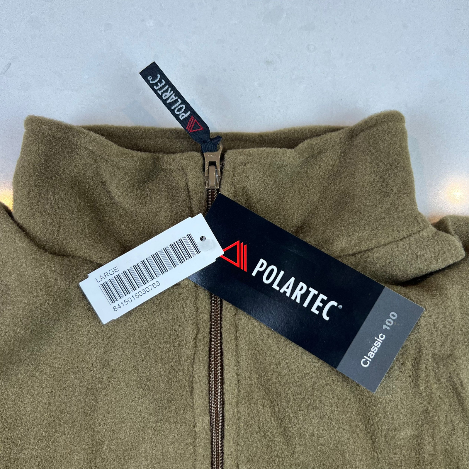 NEW USMC coyote brown pullover Polartec 100 fleece jacket size Large