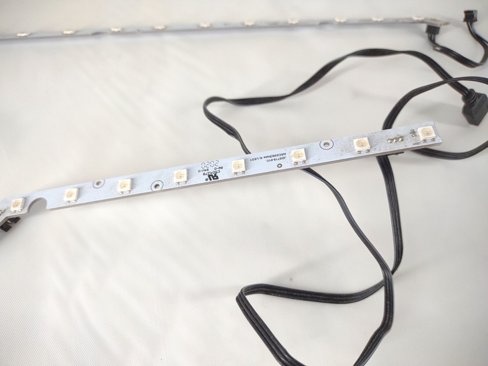 PC RGB LED Strip Light White for Computer Case Accessory Black w/ Cable