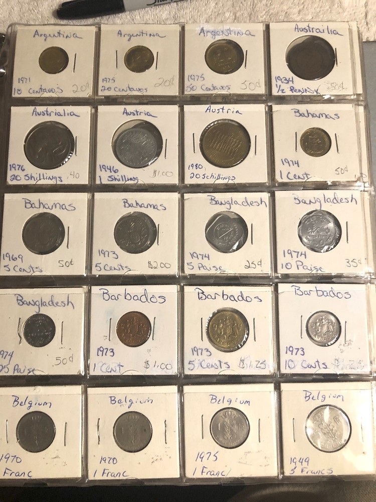 world coins lot bulk old