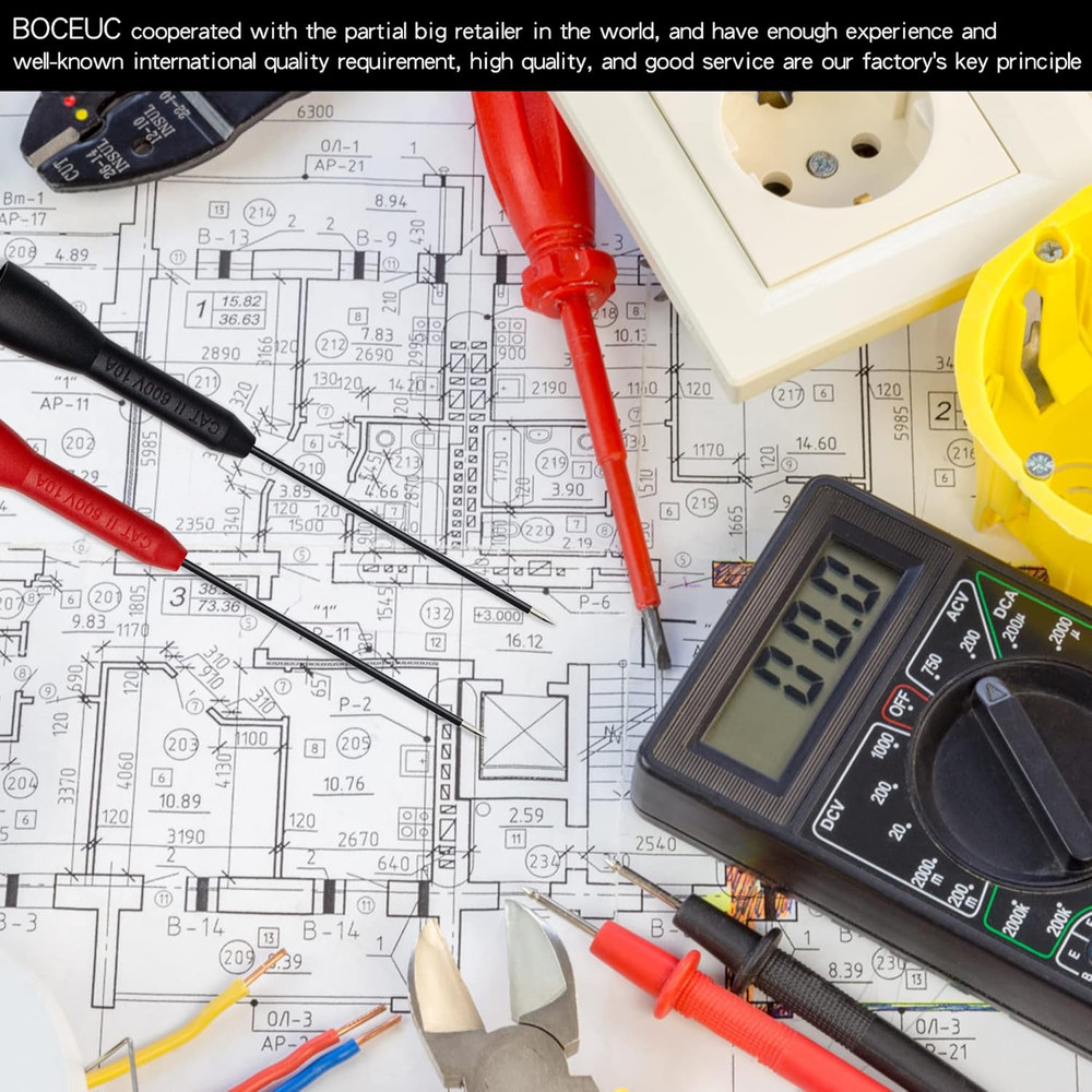 Multimeter Needle Probe Pins, Extendable Needle Probe Set Non-Destructive Pierci