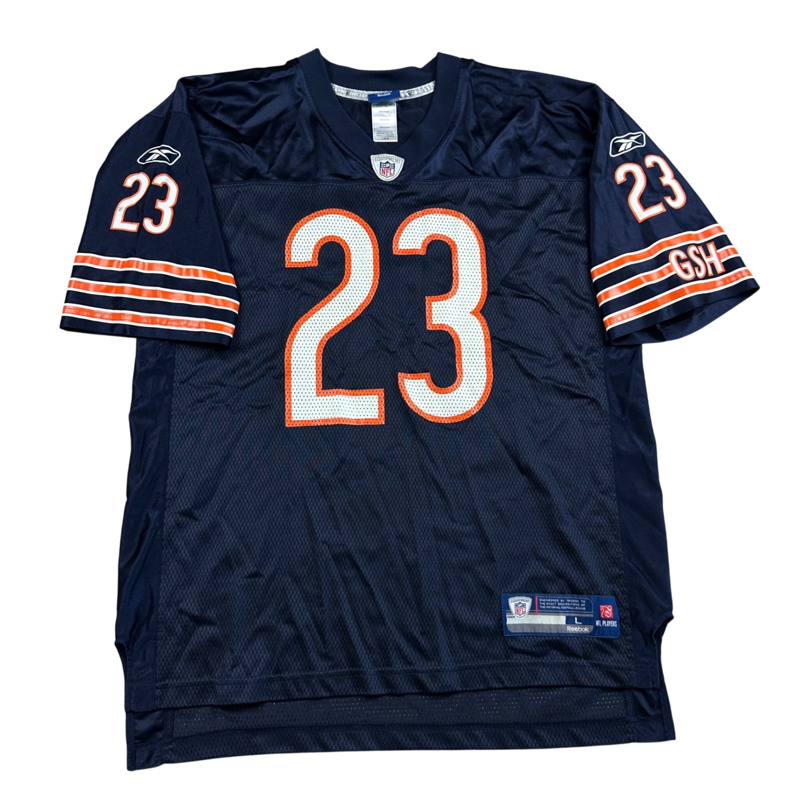 ON FIELD Reebok Chicago Bears Devin Hester 23 NFL Jersey Blue MENS LARGE *RARE*