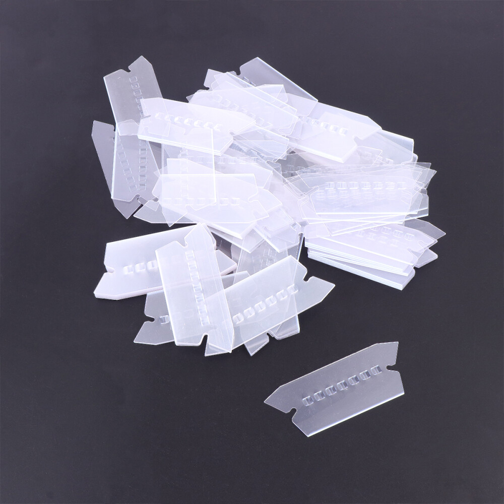 50 Pcs Folder Tabs Hanging File White Labels Repositionable Filing Inserts