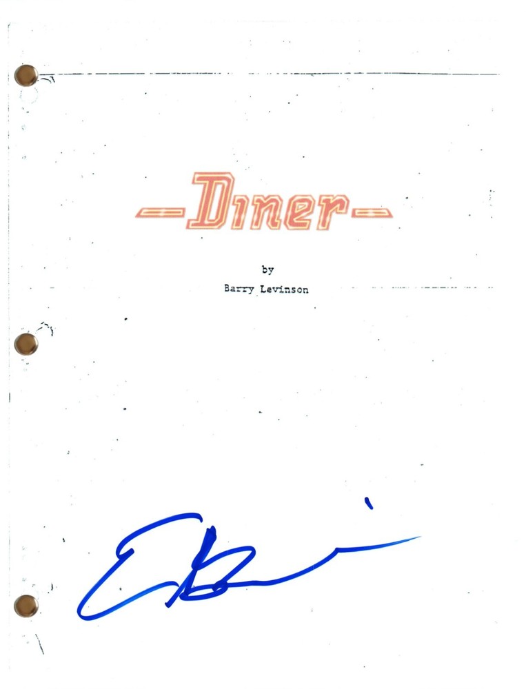 Ellen Barkin Signed Autograph DINER (1982) Movie Script Full Screenplay COA