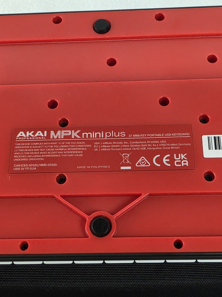 🟥🟥 Akai MPK Mini Plus 37-Key USB Midi Keyboard Controller Plus LLTGEM Case