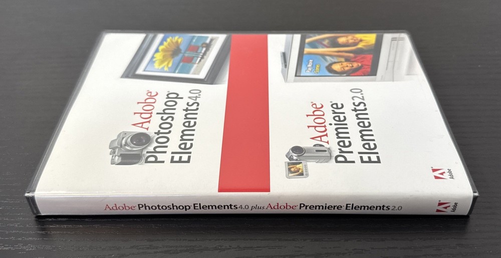 Photoshop Elements 4.0 AND Adobe Premier Elements 2.0 w Product Serial Key Code