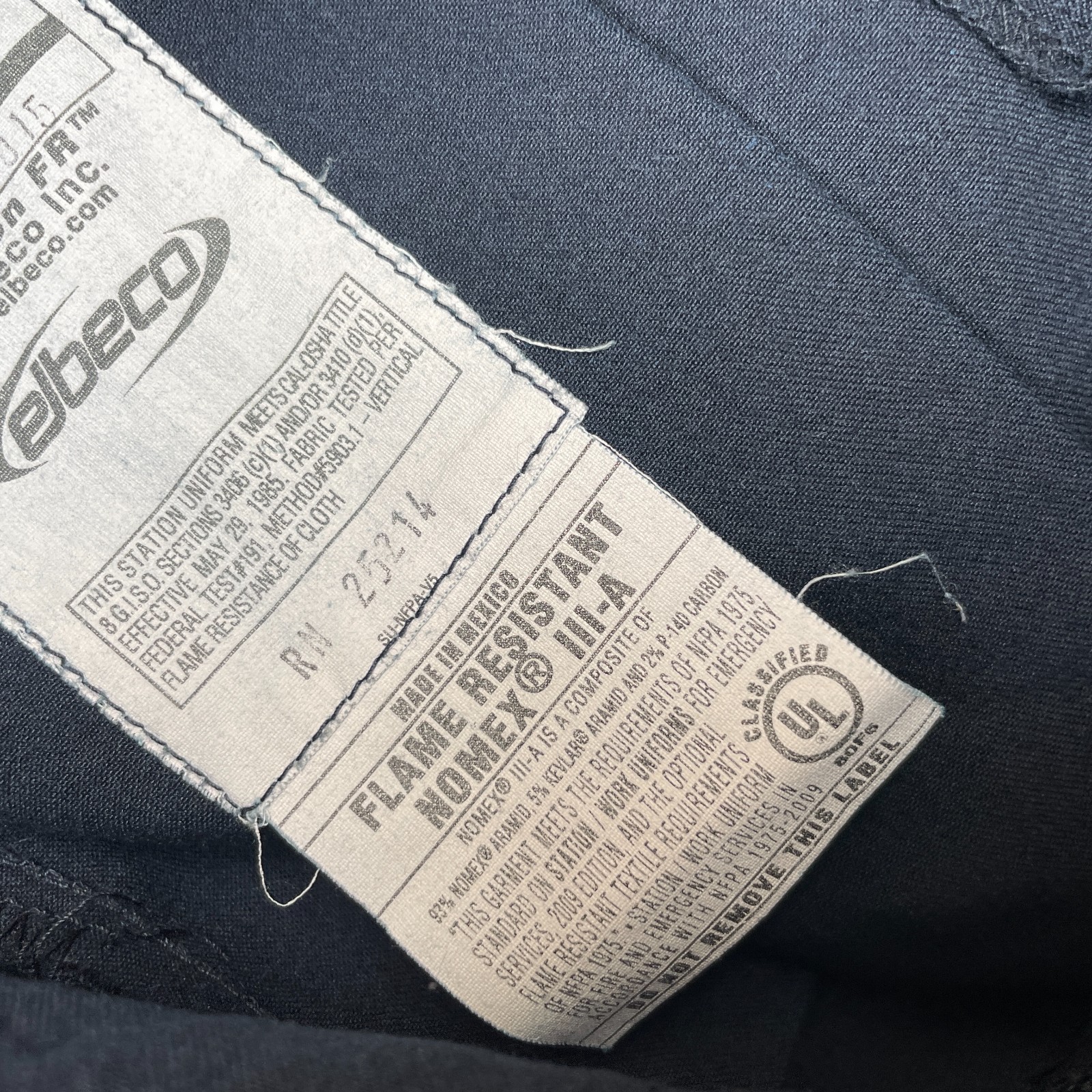 Elbeco Pants Mens Small Blue Nomex III A Cargo Pockets Flame Resistant Uniform