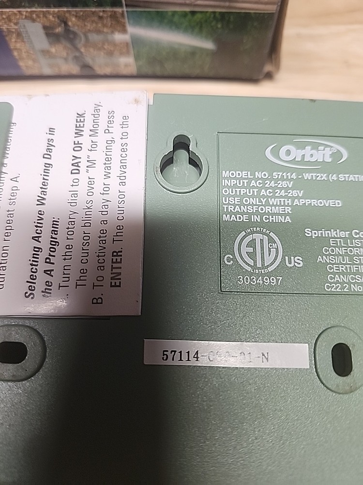 Orbit 57114 Water Master 4 Station Automatic Sprinkler System Timer Model