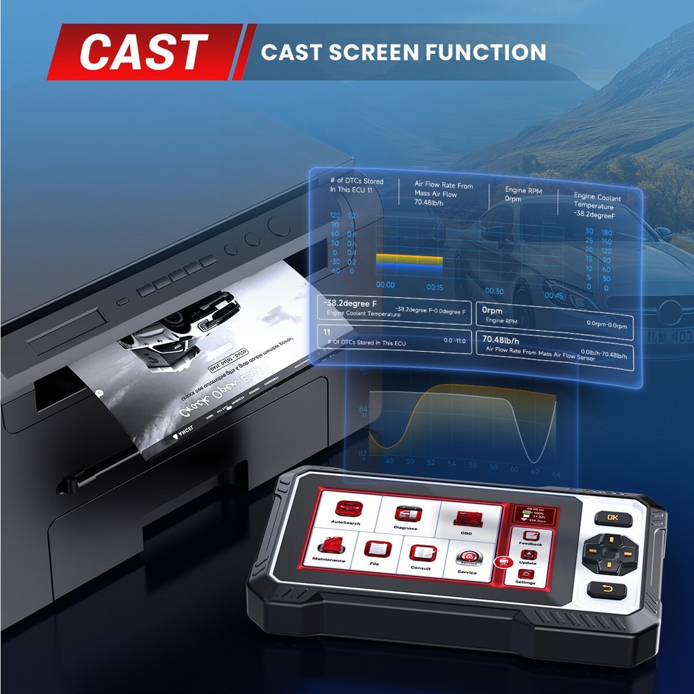 All System Car Diagnostic Bi-directional CAN FD OBD2 Auto Scanner Code Reader