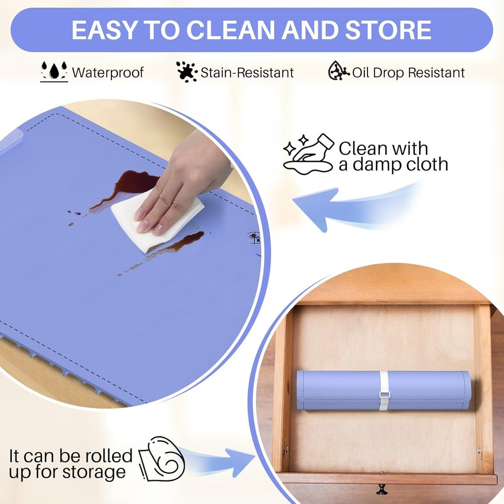 Foldable Food Warming Mat Rollable Buffet Electric Warming Tray Adjustable Temp.