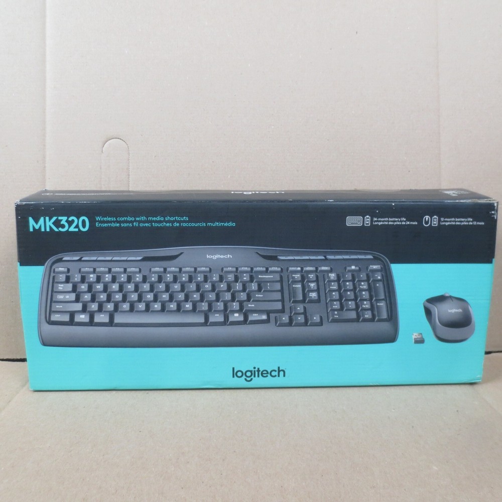 Logitech MK320 Wireless Desktop Set Keyboard / Mouse USB Black