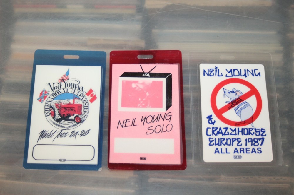 Neil Young  - 3x Backstage Pass laminated  - FREE POSTAGE