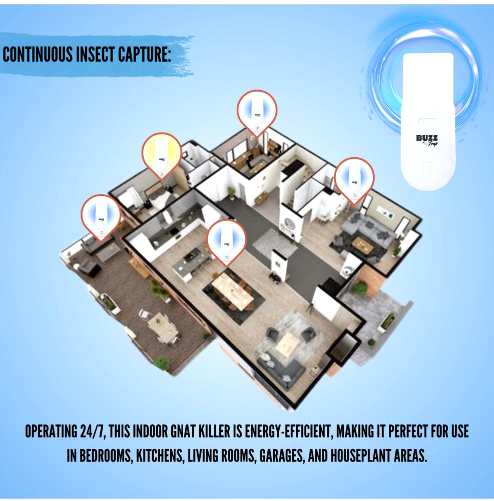 Flying Insect Trap, Indoor Fly Trap, Fruit Fly Traps (1 Device + 13 Refills)
