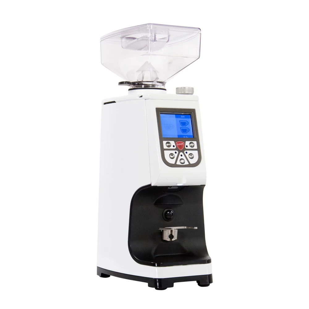 Multi-Purpose Eureka Atom Espresso Grinder in White with 60 mm burrs Featuring s