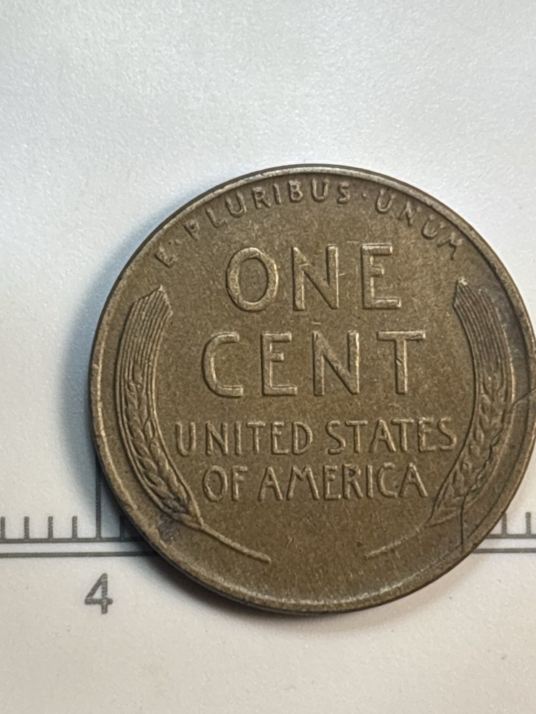 1941 wheat penny reverse die crack error AU CONDITION - Great Quality nice error