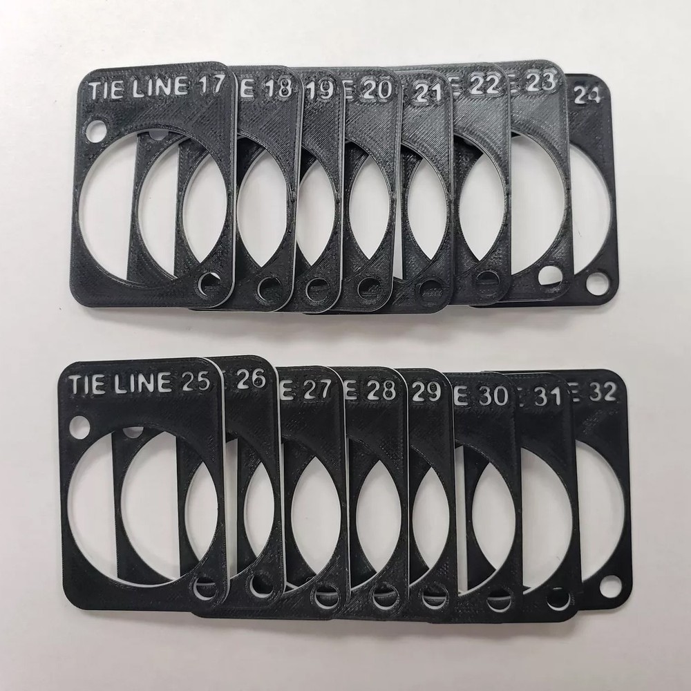Rack Panel Labels "Tie Line" 17-32